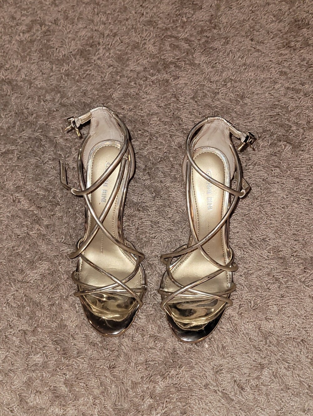 Gianni Bini Gold Stiletto Heels